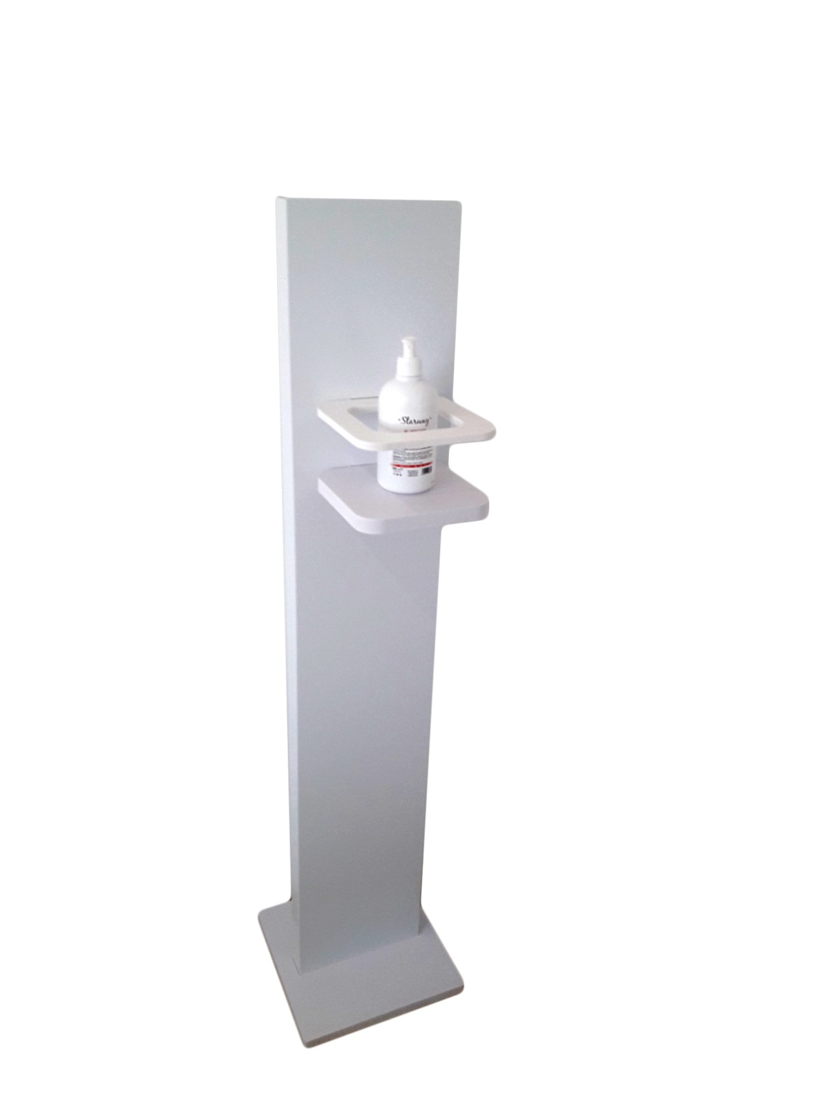Colonnina piantana gel igienizzante mani ripiano per flacone omaggio 1 litro gel Colonnina piantana gel igienizzante mani ripiano per flacone omaggio 1 litro gel